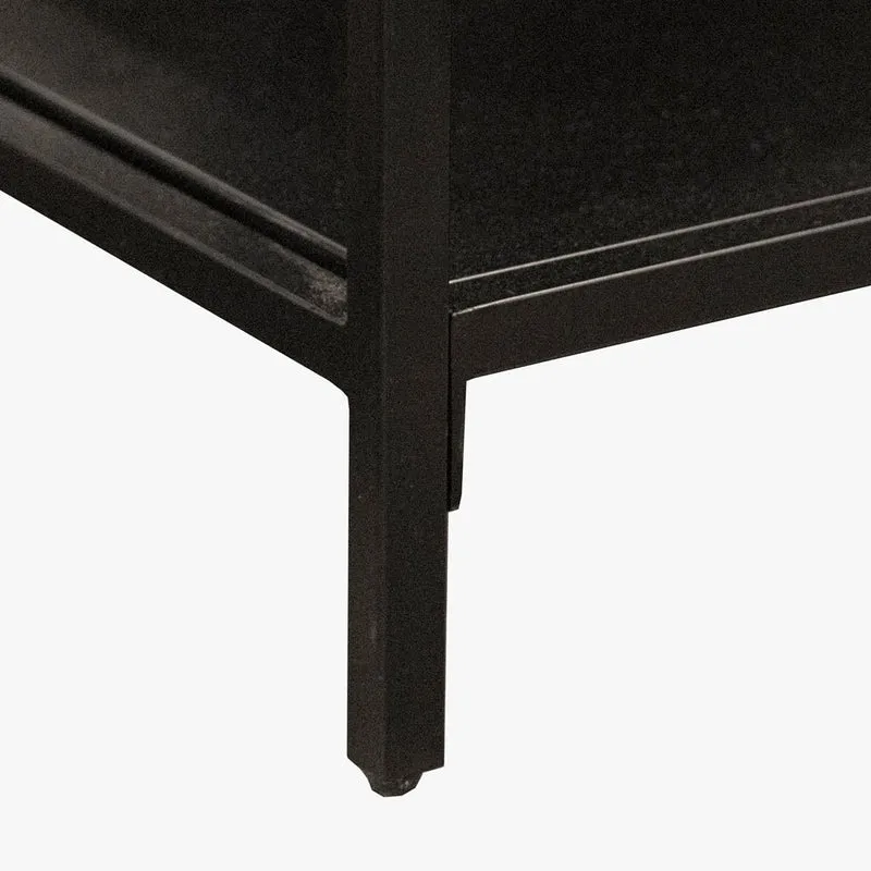 Armário de Metal Preto com Duas Portas de Vidro FUKUI