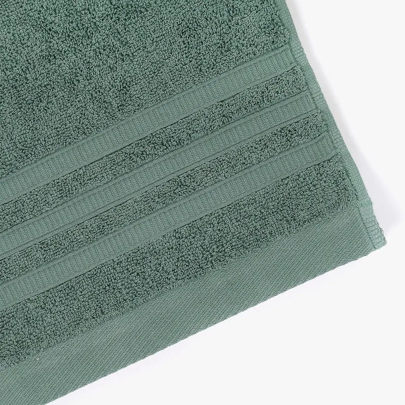 Conjunto Toalhetes de Algodão Verde Escuro 4EVERYDAY