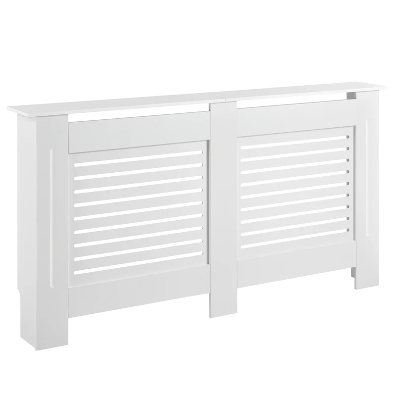 [en.casa]® Cubre Radiador - En diferentes medidas - Decoración Radiator - Tapar la calefacción - MDF - Blanco