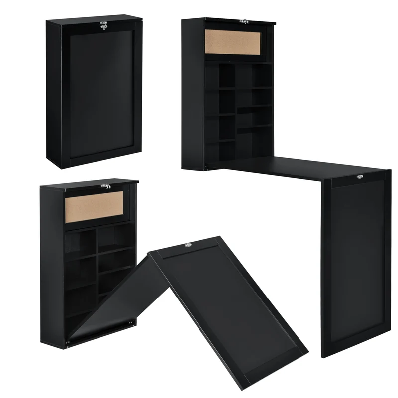 Mesa abatible de pared Kläppen con estantería en varios colores [en.casa]