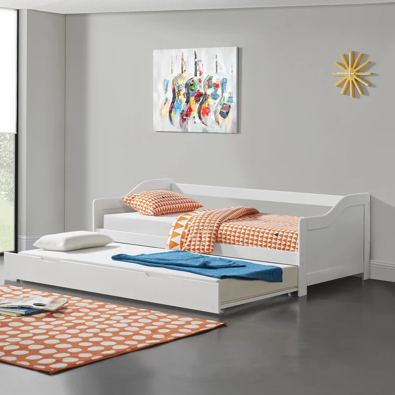 Cama doble 90x200 cm con somier de lamas [en.casa]