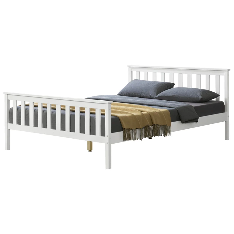 Cama de madera Hellnar en varios tamaños y colores [en.casa]