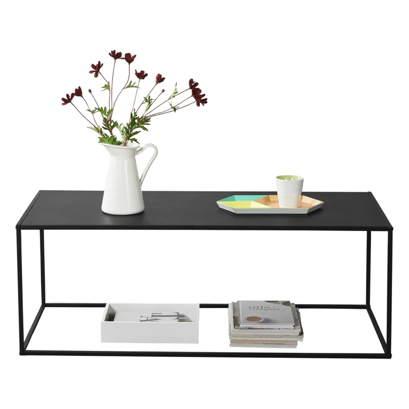 Mesa consola metal negro en varios tamaños [en.casa]