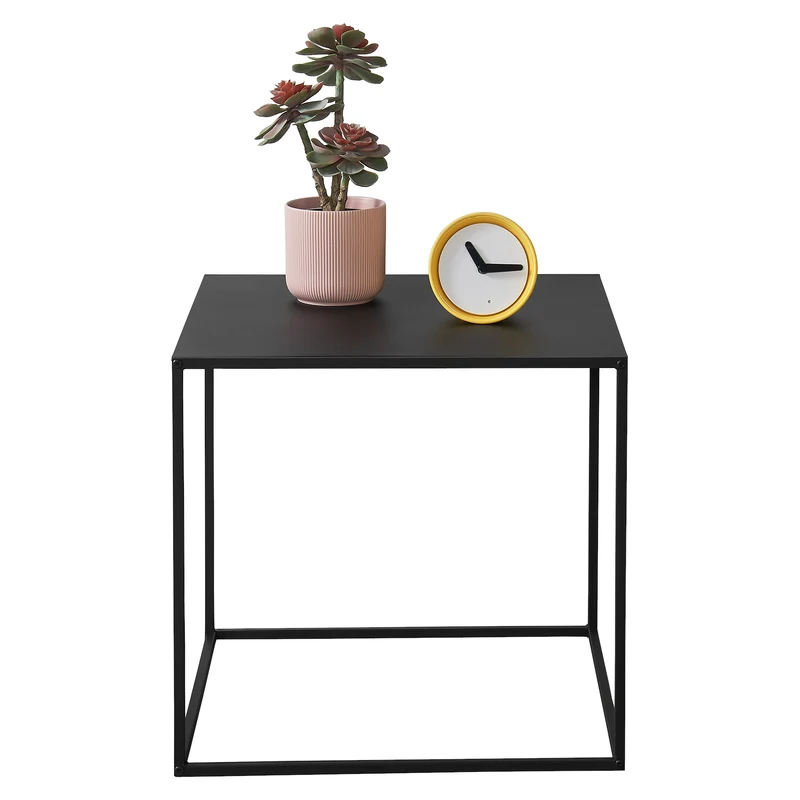 Mesa consola metal negro en varios tamaños [en.casa]