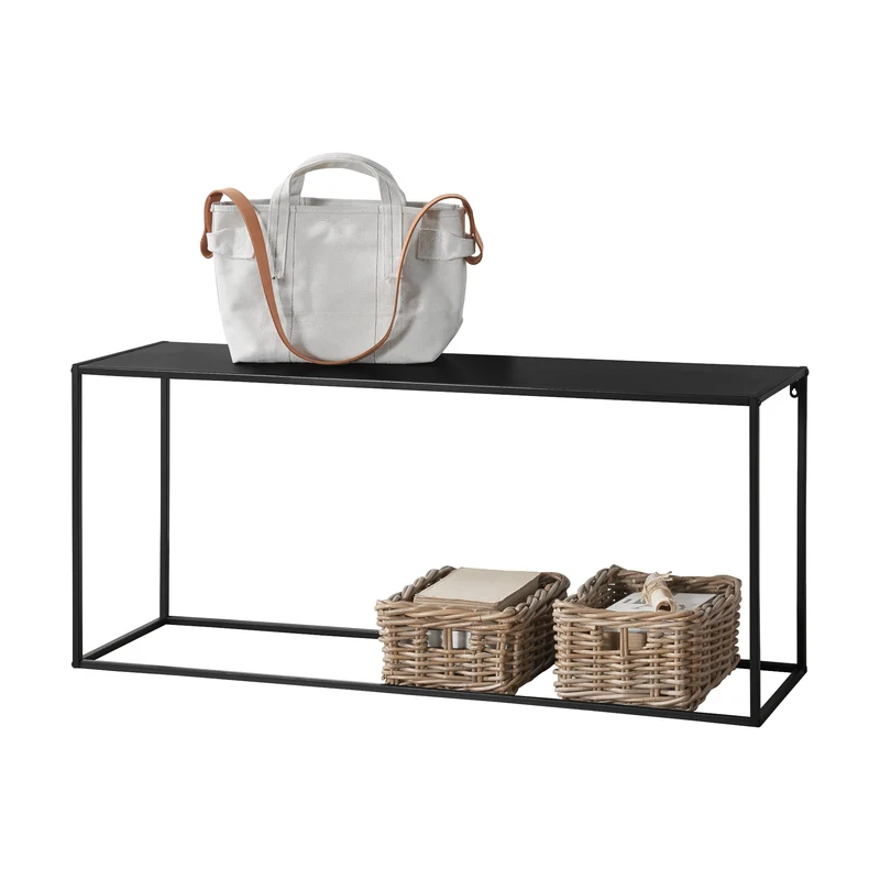 Mesa consola metal negro en varios tamaños [en.casa]