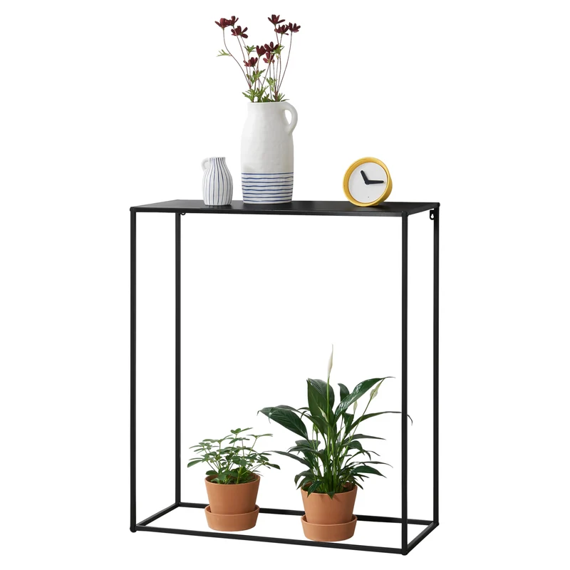 Mesa consola metal negro en varios tamaños [en.casa]