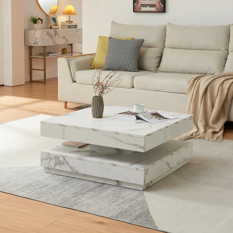 Mesa de centro Florencia 76x76x38 cm [en.casa]