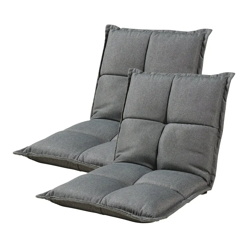 Sillón de suelo Deinze en juego de 2 ajustable [en.casa]