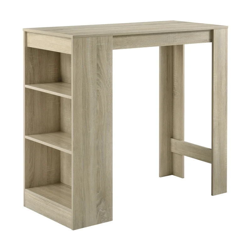 Mesa de bar Kouvola con 3 compartimentos 110x50x103 cm en varios colores [en.casa]