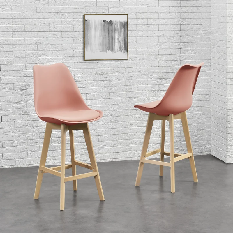 Set de 2 taburetes de bar Lublin en varios colores en.casa