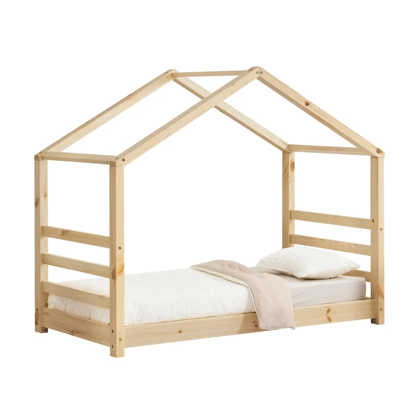 Cama para niños de Pino Vardø En diferentes medidas - Forma de casa - varios colores [en.casa]