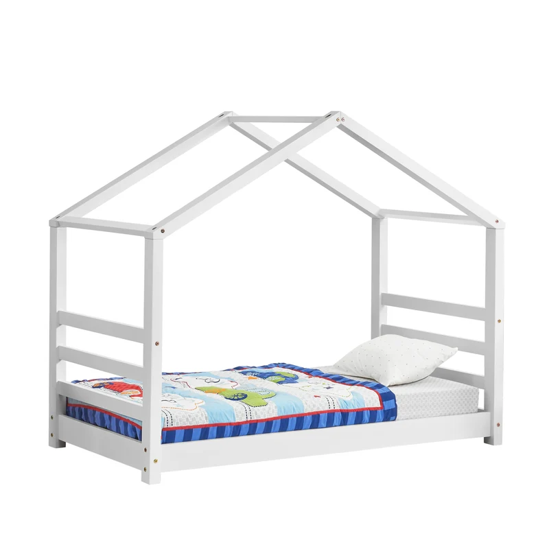 Cama para niños de Pino Vardø En diferentes medidas - Forma de casa - varios colores [en.casa]