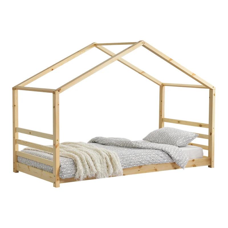 Cama para niños de Pino Vardø En diferentes medidas - Forma de casa - varios colores [en.casa]