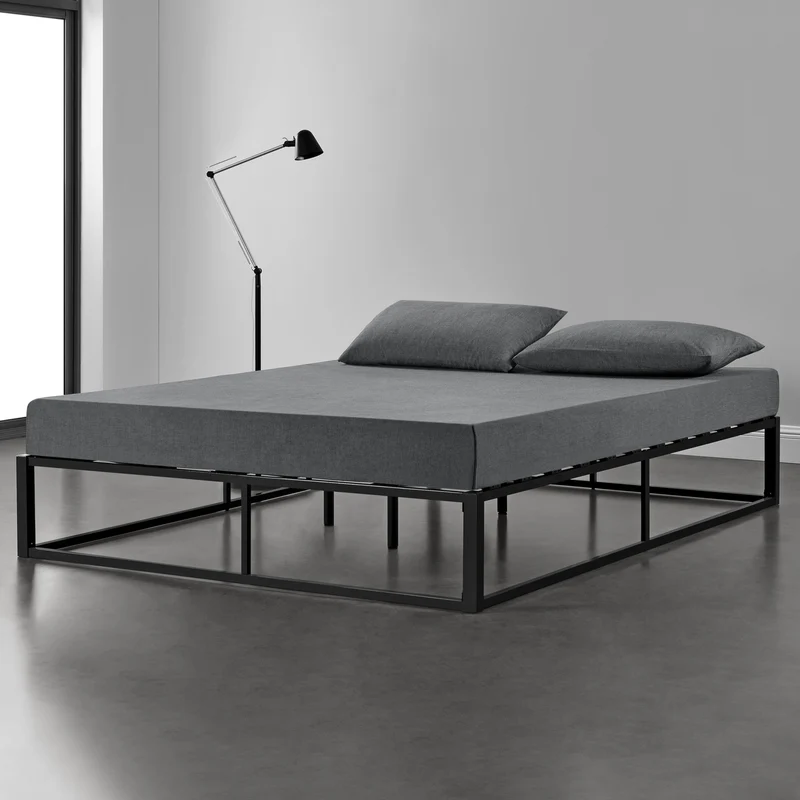 [en.casa]® Cama de metal - Estructura estable - con Somier - Plataforma de Base - En diferentes colores y medidas