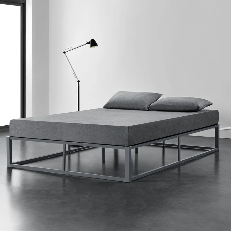 [en.casa]® Cama de metal - Estructura estable - con Somier - Plataforma de Base - En diferentes colores y medidas