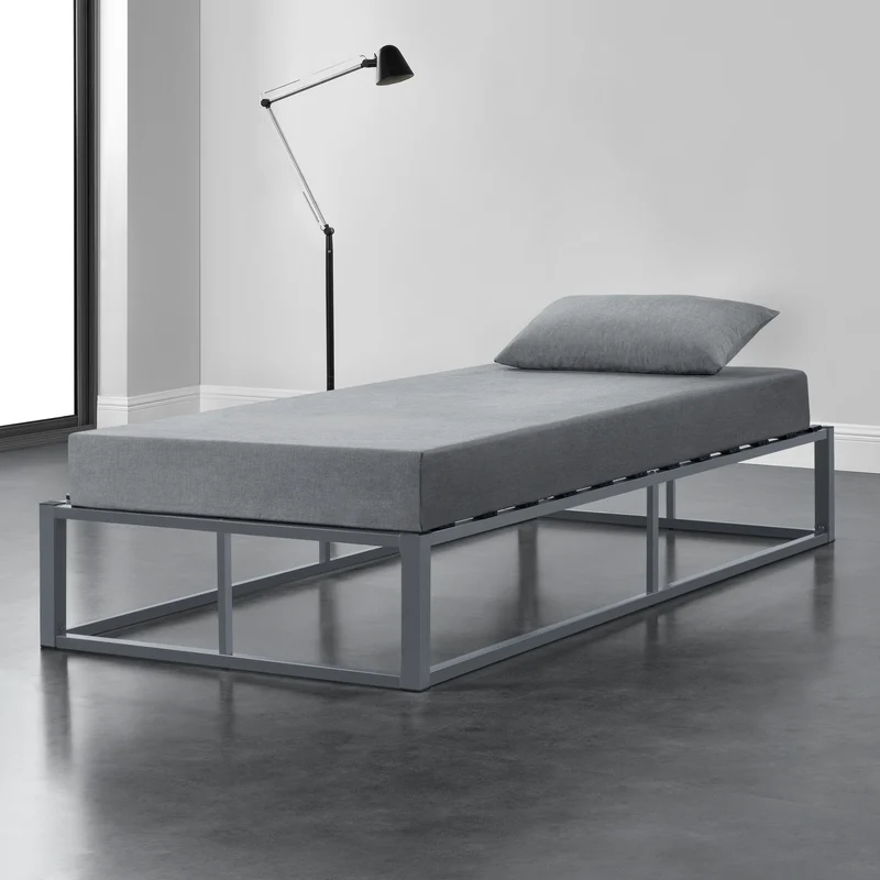 [en.casa]® Cama de metal - Estructura estable - con Somier - Plataforma de Base - En diferentes colores y medidas