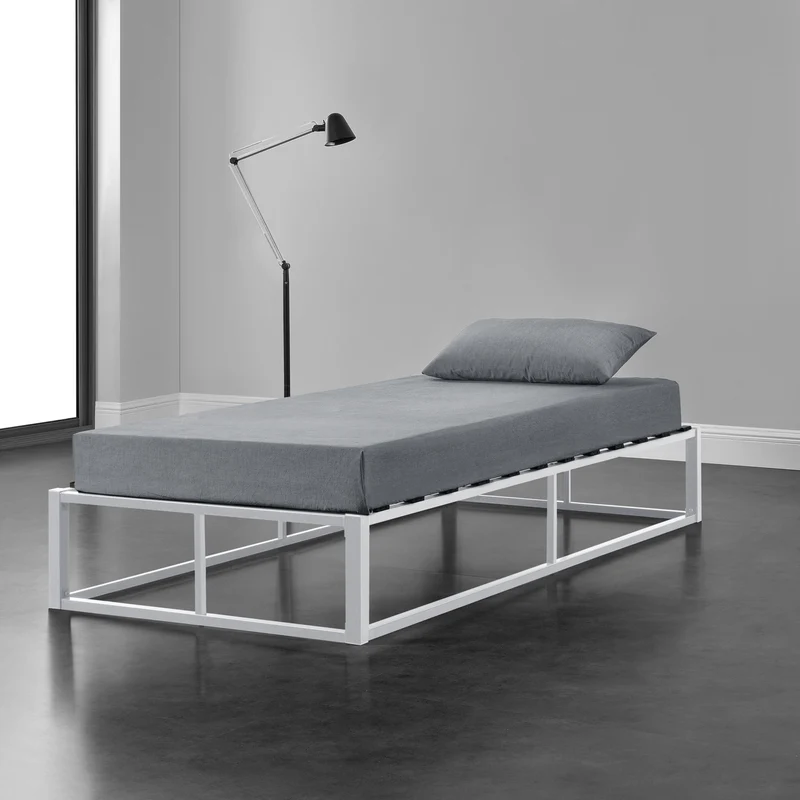 [en.casa]® Cama de metal - Estructura estable - con Somier - Plataforma de Base - En diferentes colores y medidas