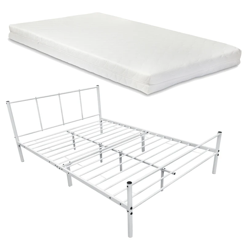 Cama de metal Laos con colchón de espuma fría en varios colores y tamaños en.casa