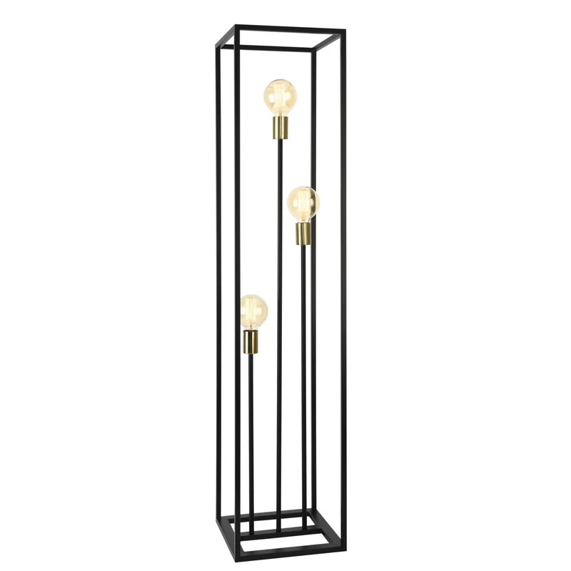 Lámpara de pie Groningen de 3 luces metal [lux.pro]