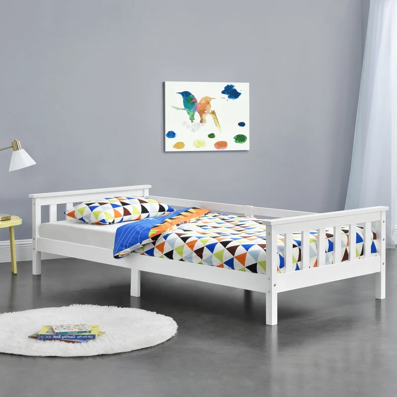 Cama para niños Nuuk - con Somier - con área de Almacenamiento - Protección contra caídas [en.casa]