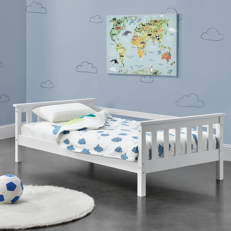 Cama para niños Nuuk - con Somier - con área de Almacenamiento - Protección contra caídas [en.casa]