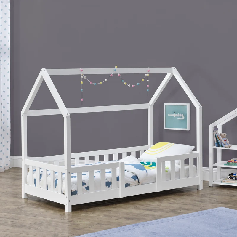 Cama para niños Sisimiut forma de casa pino [en.casa]