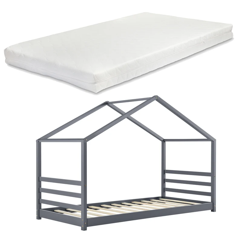 Cama infantil Vardø con colchón de espuma fría 90x200 cm en varios colores en.casa