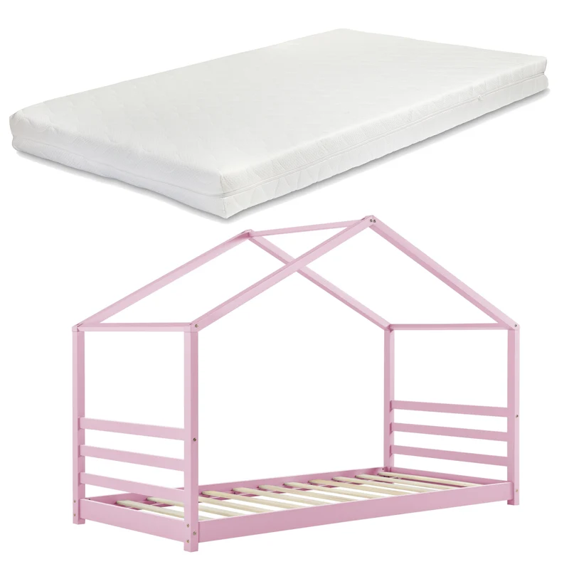 Cama infantil Vardø con colchón de espuma fría 90x200 cm en varios colores en.casa