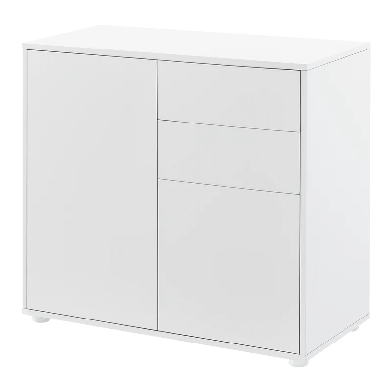 Cómoda Paarl con 2 cajones sin mango y 2 puertas 74x79x36cm [en.casa]