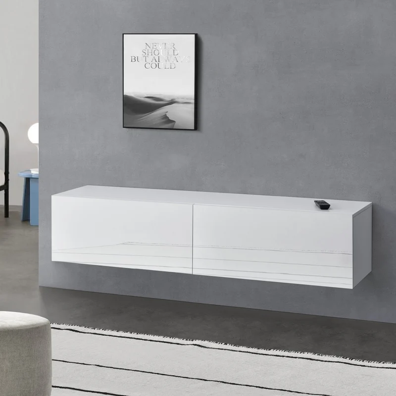 Mueble de TV de pared Evaton [en.casa]