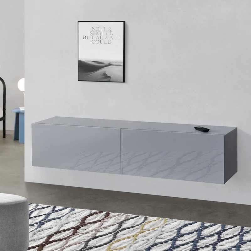 Mueble de TV de pared Evaton [en.casa]
