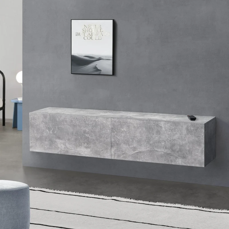 Mueble de TV de pared Evaton [en.casa]