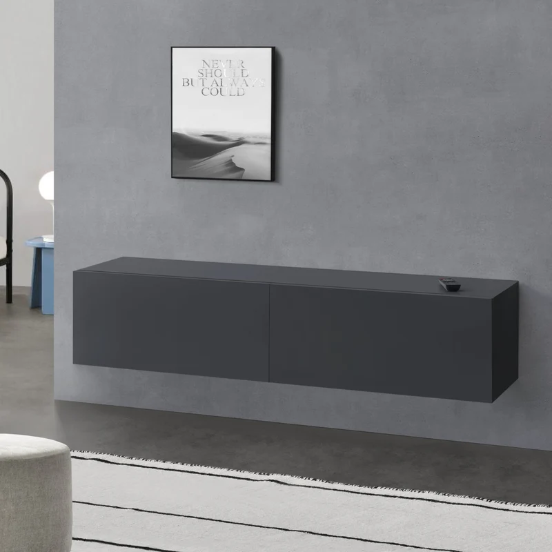 Mueble de TV de pared Evaton [en.casa]