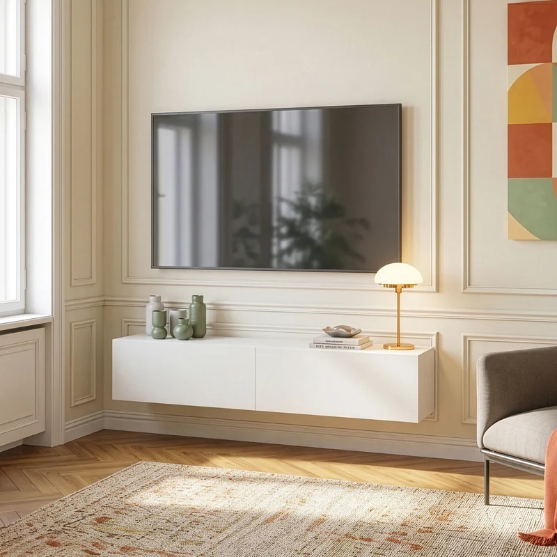 Mueble de TV de pared Evaton [en.casa]