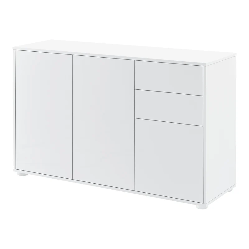 Cómoda Paarl con 2 cajones sin mango y 3 puertas 74 x 117 x 36 cm [en.casa]