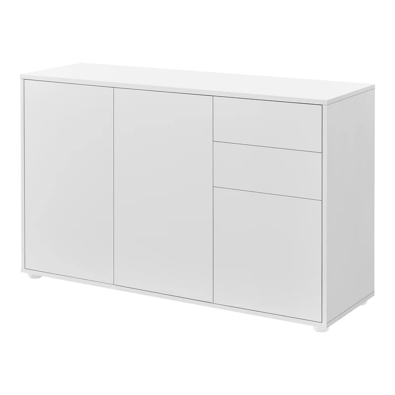 Cómoda Paarl con 2 cajones sin mango y 3 puertas 74 x 117 x 36 cm [en.casa]