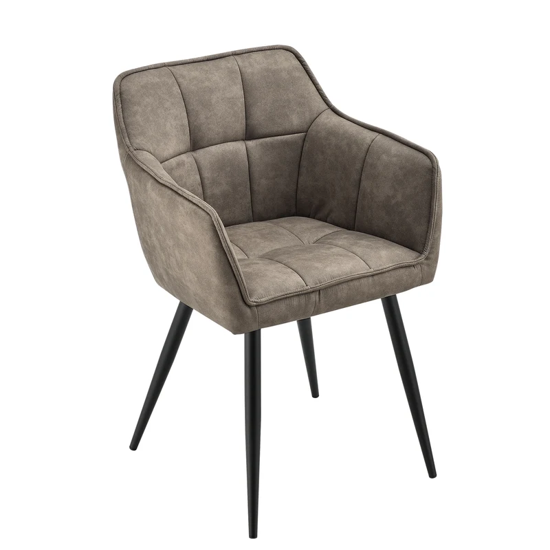 Silla de comedor Birmingham con reposabrazos 81x57x53 cm - [en.casa]