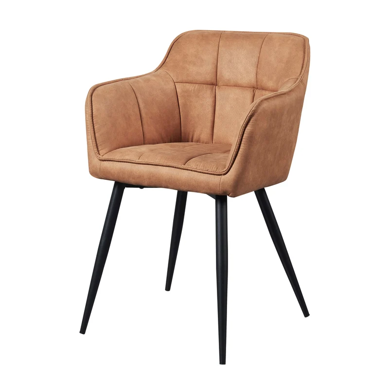 Silla de comedor Birmingham con reposabrazos 81x57x53 cm - [en.casa]