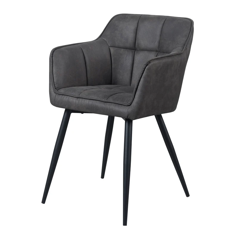 Silla de comedor Birmingham con reposabrazos 81x57x53 cm - [en.casa]