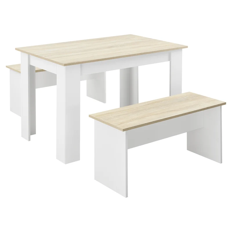 Conjunto de mesa y banco 110x70 cm en varios colores en.casa