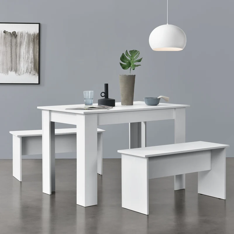 Conjunto de mesa y banco 110x70 cm en varios colores en.casa