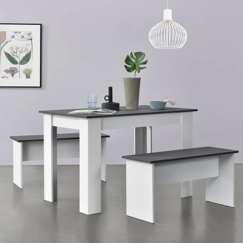 Conjunto de mesa y banco 110x70 cm en varios colores en.casa