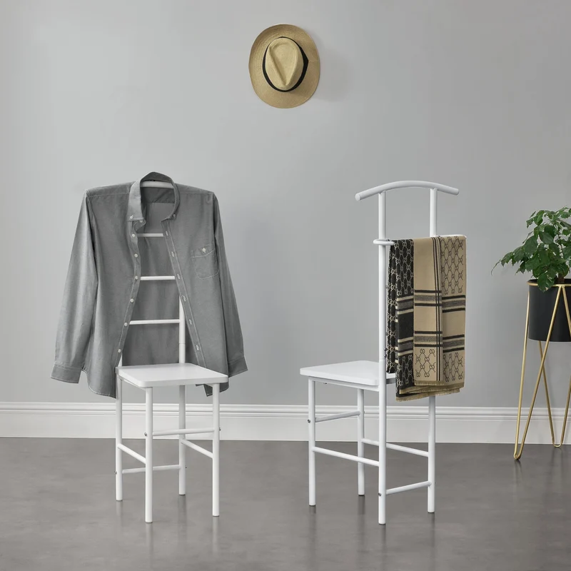 Silla de mayordomo Anaheim 107x45x45 cm con perchero en.casa