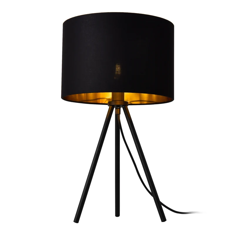 Lámpara de mesa Metz Max 40W con pantalla de tela y pies de metal lux.pro