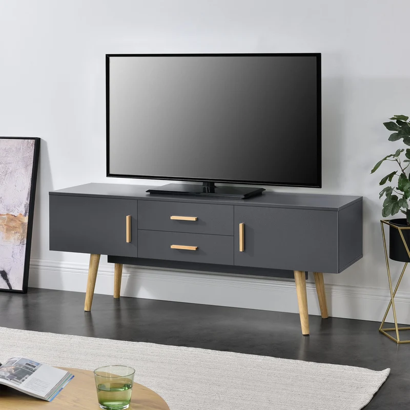 Mesa de televisión Alavus 140x40x56 cm varios colores en.casa