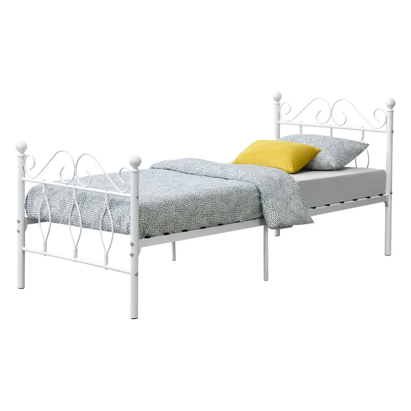 Cama de metal Apolda hasta 300 kg varios tamaños blanco [en.casa]
