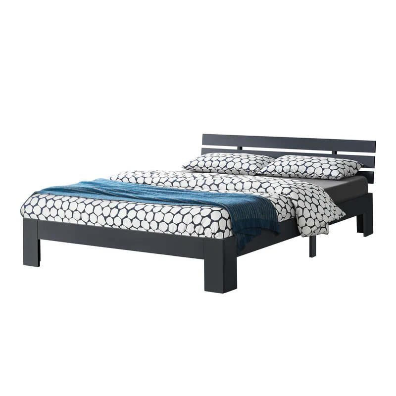 Cama de madera Nivala con cabecero, varios colores y tamaños en.casa