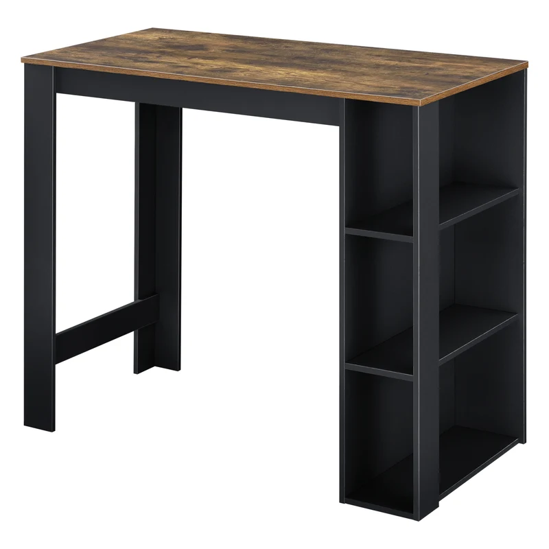 Mesa alta Danderyd 120x60x106 cm con 3 estantes [en.casa]