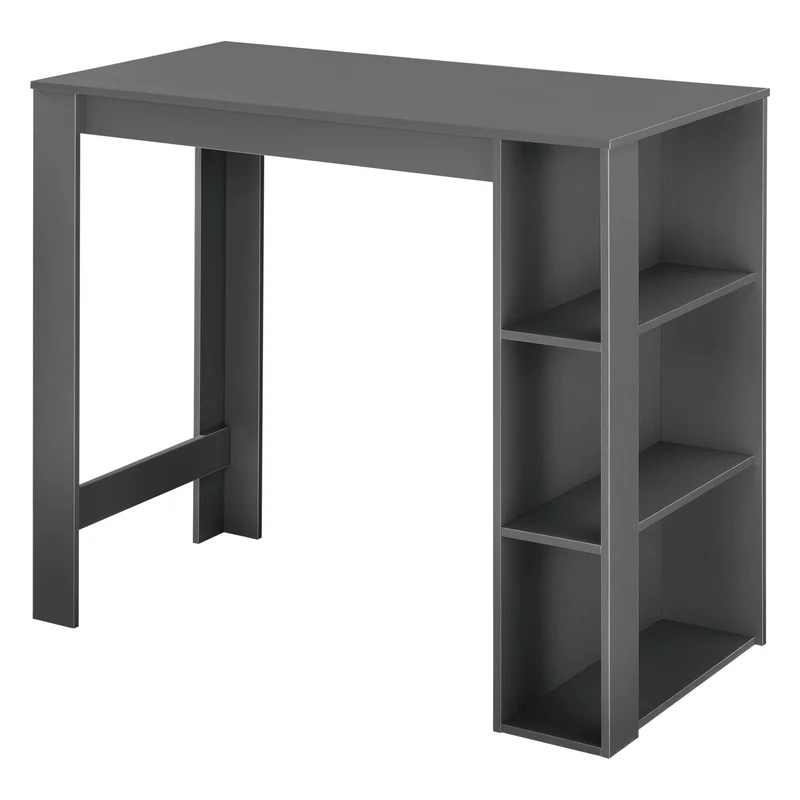 Mesa alta Danderyd 120x60x106 cm con 3 estantes [en.casa]