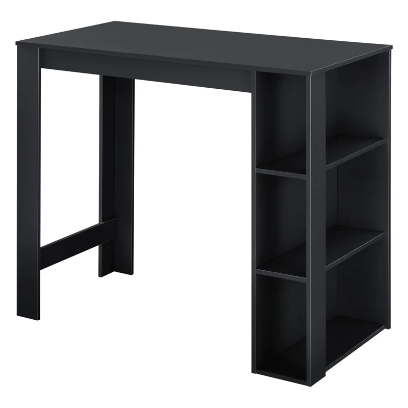 Mesa alta Danderyd 120x60x106 cm con 3 estantes [en.casa]